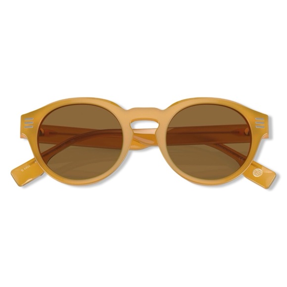 NEW Burberry BE4404 Round Sunglasses Honey Amber Acetate Italy 50mm - Picture 8 of 16